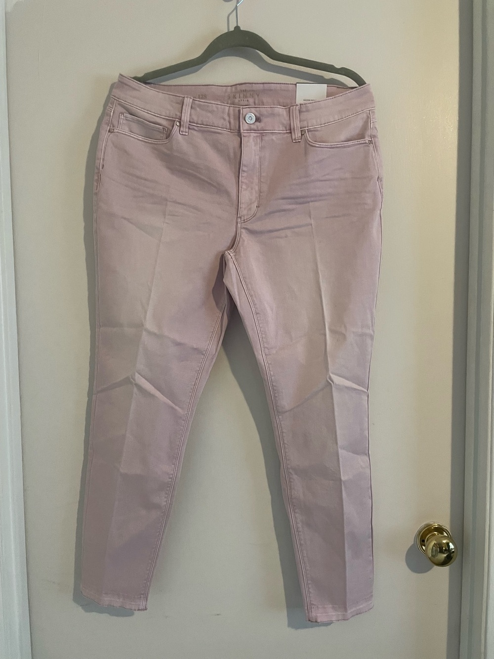 White House Black Market Pale Wisteria Skinny Ankle Jeans Size 12S NWT
